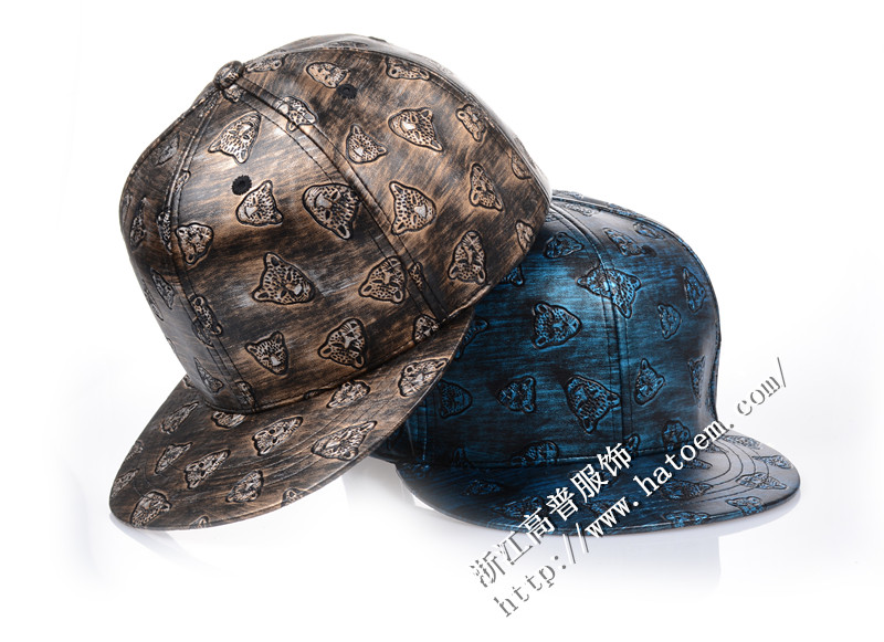 刺繡皮質(zhì)棒球帽_平沿帽子廠(chǎng)家-浙江高普服飾有限公司
